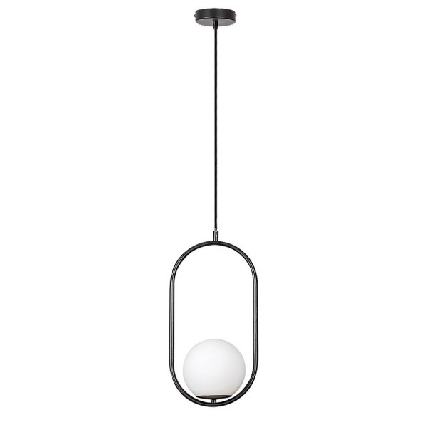 Lampa wisząca czarno-biała Ghita 1xE27x20W wym: 120x21x15 cm Rabalux 952557