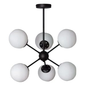 Lampa wisząca czarno-biała Grappa 6xE27x20W wym: 61x60x60 cm Abruzzo 851320 Lampa wisząca czarno-biała Grappa 6xE27x20W wym: 61x60x60 cm Abruzzo 851320