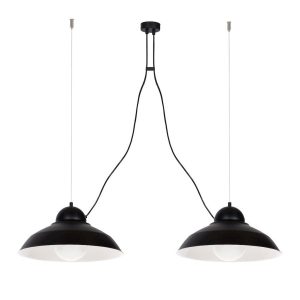 Lampa wisząca czarno-biała GUSTAV 2xE27x60W wym: 110x100x40 cm Milagro 854513 Lampa wisząca czarno-biała GUSTAV 2xE27x60W wym: 110x100x40 cm Milagro 854513