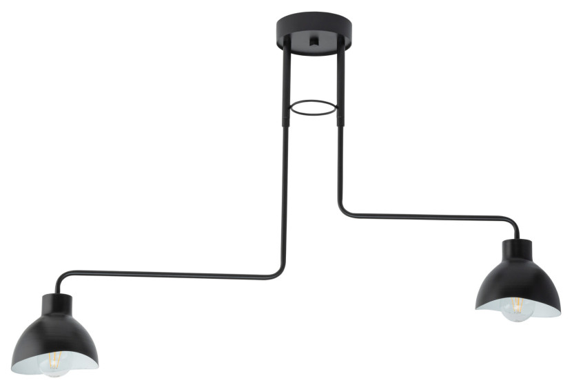 Lampa wisząca czarno-biała Holi 2xE27x15W wym: 60x93x14,5 cm Sigma Lighting 837901