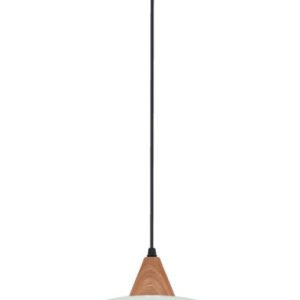 Lampa wisząca czarno-biała-jasne drewno OTRIKS 1xE27x60W Candellux 858469 Lampa wisząca czarno-biała-jasne drewno OTRIKS 1xE27x60W Candellux 858469