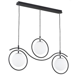 Lampa wisząca czarno-biała KIRA 3xE14x10W wym: 90x24x78 cm Alfa 841881 Lampa wisząca czarno-biała KIRA 3xE14x10W wym: 90x24x78 cm Alfa 841881