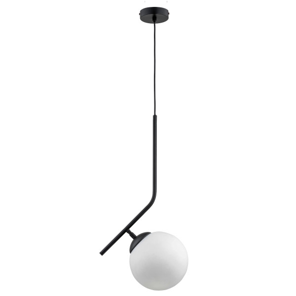 Lampa wisząca czarno-biała LIBERTY 1xE27x15W wym: 68x15x24 cm Alfa 841620