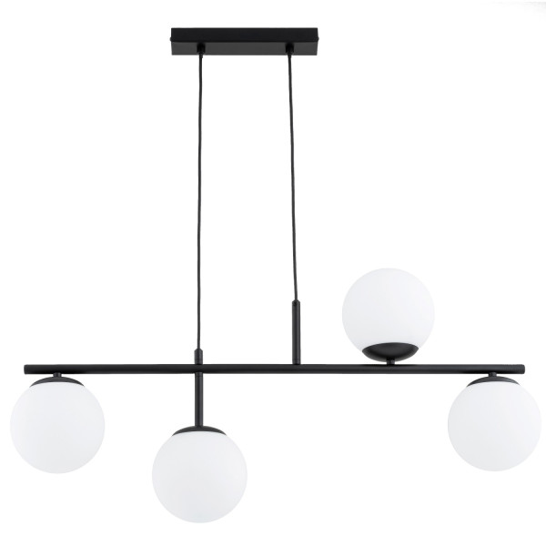 Lampa wisząca czarno-biała LUNA 4xE14x10W wym: 80x15x82 cm Alfa 841854
