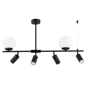 Lampa wisząca czarno-biała NESKA 6xE14x15W wym: 51x88x15 cm Alfa 838037 Lampa wisząca czarno-biała NESKA 6xE14x15W wym: 51x88x15 cm Alfa 838037