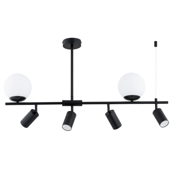Lampa wisząca czarno-biała NESKA 6xE14x15W wym: 51x88x15 cm Alfa 838037