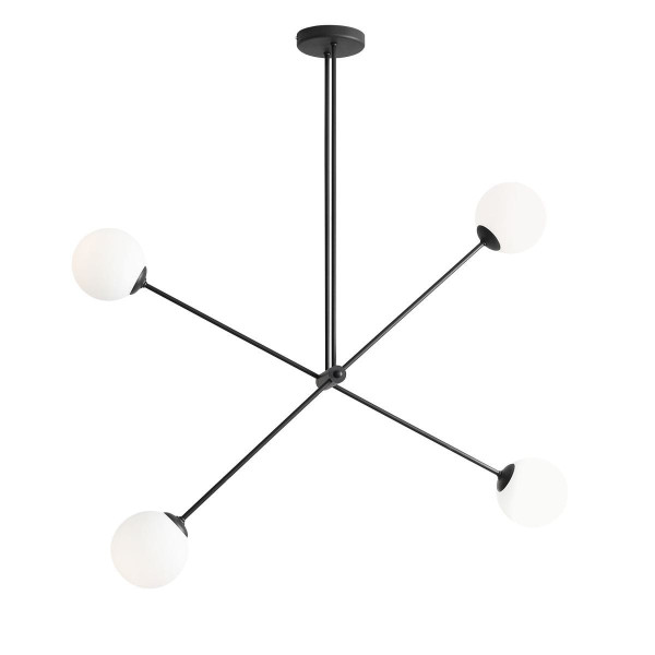 Lampa wisząca czarno-biała OHIO 4xE14x40W wym: 120x108x23 cm Aldex 852540