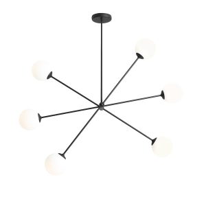Lampa wisząca czarno-biała Ohio 6xE14x40W wym: 120x108x30 cm Aldex 856514 Lampa wisząca czarno-biała Ohio 6xE14x40W wym: 120x108x30 cm Aldex 856514