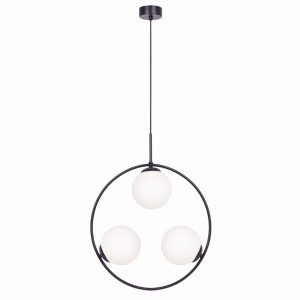 Lampa wisząca czarno-biała PARVA 3xE14x40W wym: 100x50x14 cm Kaja 852329 Lampa wisząca czarno-biała PARVA 3xE14x40W wym: 100x50x14 cm Kaja 852329