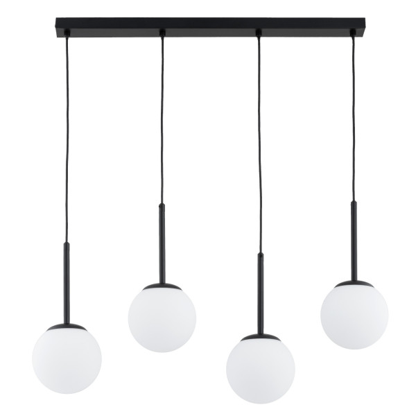 Lampa wisząca czarno-biała PERIO 4xE14x10W wym: 95x90x15 cm Alfa 837406