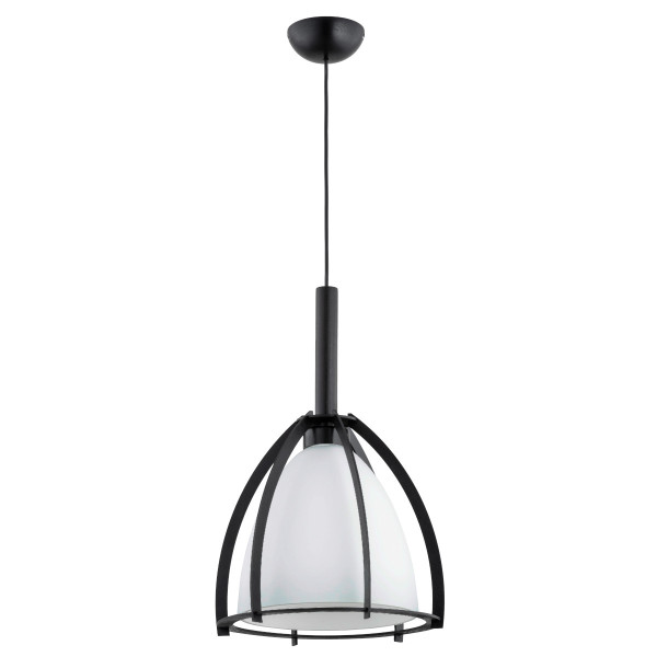 Lampa wisząca czarno-biała POMA 1xE27x15W wym: 95x30x30 cm Alfa 837383