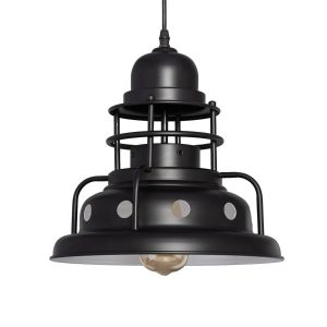 Lampa wisząca czarno-biała Retro 1xE27x12W wym: 200x30x30 cm Abruzzo 860836 Lampa wisząca czarno-biała Retro 1xE27x12W wym: 200x30x30 cm Abruzzo 860836