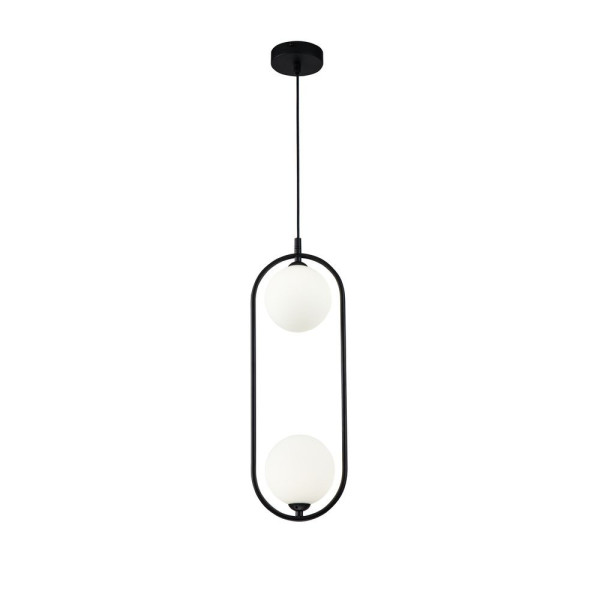 Lampa wisząca czarno-biała RING 2xG9x25W wym: 204x17x12 cm Maytoni 854535