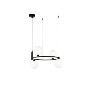 Lampa wisząca czarno-biała RING 4xG9x25W wym: 184×43,5×39 cm Maytoni 854225 Lampa wisząca czarno-biała RING 4xG9x25W wym: 184×43,5×39 cm Maytoni 854225