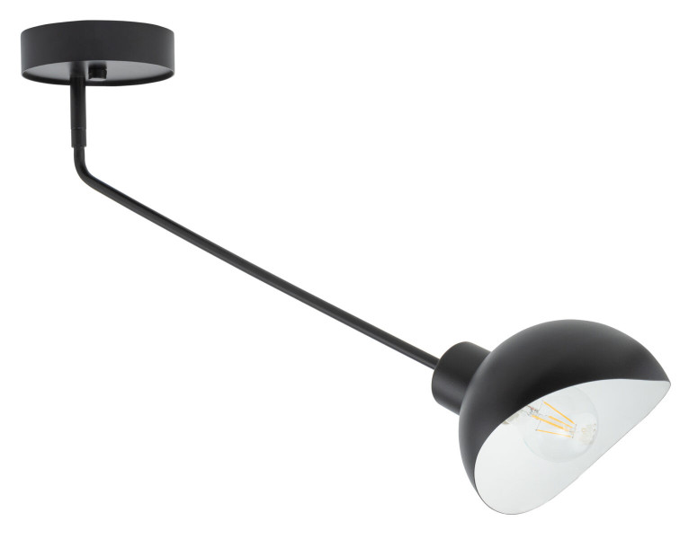 Lampa wisząca czarno-biała Roy 1xE27x15W wym: 44x72x17 cm Sigma Lighting 837880