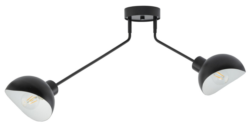 Lampa wisząca czarno-biała Roy 2xE27x15W wym: 44x104x17 cm Sigma Lighting 837941
