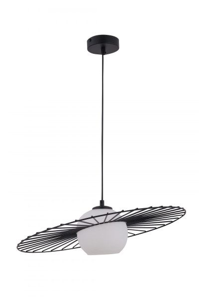 Lampa wisząca czarno-biała Sol 1xE27x15W wym: 70x51x50 cm Sigma Lighting 837899