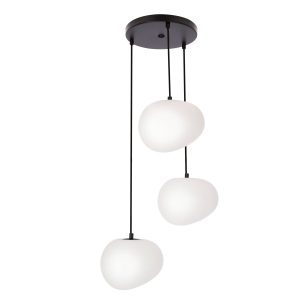 Lampa wisząca czarno-biała STONES 3xE27x40W wym: 120x42x42 cm Candellux 846314 Lampa wisząca czarno-biała STONES 3xE27x40W wym: 120x42x42 cm Candellux 846314