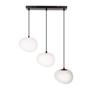 Lampa wisząca czarno-biała STONES 3xE27x40W wym: 120x58x20 cm Candellux 846532 Lampa wisząca czarno-biała STONES 3xE27x40W wym: 120x58x20 cm Candellux 846532