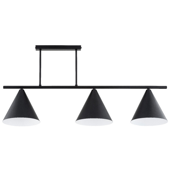 Lampa wisząca czarno-biała TORUS 3xE27x15W wym: 40x90x20,5 cm Alfa 836307