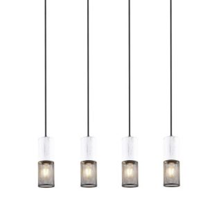 Lampa wisząca czarno-biała TOSH 4xE27x40W wym: 150x65x9 cm Trio 850348 Lampa wisząca czarno-biała TOSH 4xE27x40W wym: 150x65x9 cm Trio 850348