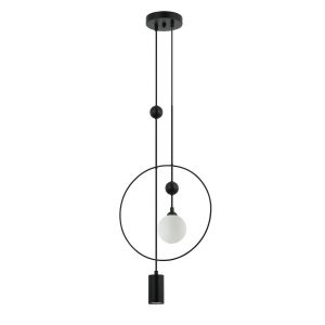 Lampa wisząca czarno-biała TROSTI 2xG9x60W wym: 150x36x10 cm Italux 854584 Lampa wisząca czarno-biała TROSTI 2xG9x60W wym: 150x36x10 cm Italux 854584