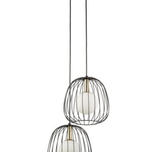 Lampa wisząca czarno-biała-złota BELL 2xG9x12W Sigma Lighting 838078 Lampa wisząca czarno-biała-złota BELL 2xG9x12W Sigma Lighting 838078