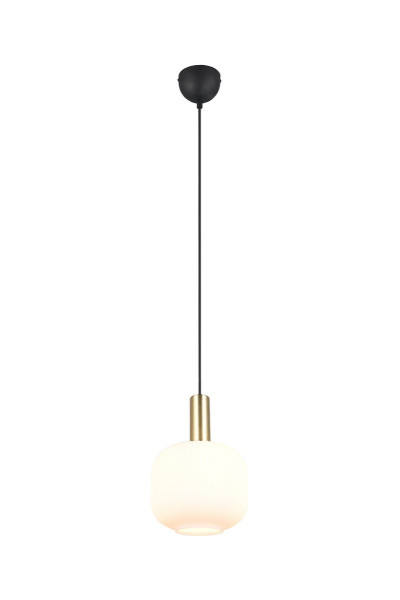 Lampa wisząca czarno-biała-złota DIVA 1xE27x10W wym: 150x20x20 cm Trio 837756