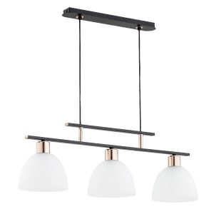 Lampa wisząca czarno-biała-złota SONATA 3xE27x15W wym: 82x22x85 cm Alfa 837368