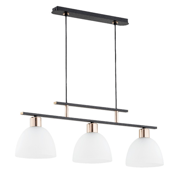Lampa wisząca czarno-biała-złota SONATA 3xE27x15W wym: 82x22x85 cm Alfa 837368