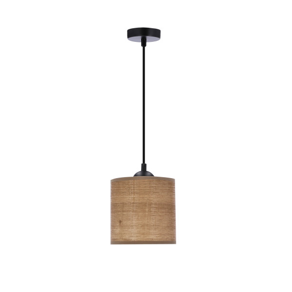 Lampa wisząca czarno-brązowa Legno 1xE27x40W wym: 100x15x15 cm Candellux 923516