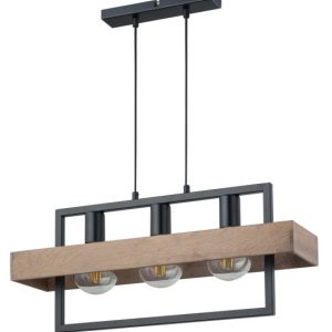 Lampa wisząca czarno-brązowa Robin 3xE27x15W Sigma Lighting 841625 Lampa wisząca czarno-brązowa Robin 3xE27x15W Sigma Lighting 841625
