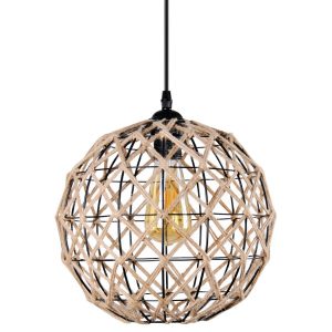 Lampa wisząca czarno-brązowa UMEA 1xE27x20W wym: 120×26,5×30 cm Polux 856351 Lampa wisząca czarno-brązowa UMEA 1xE27x20W wym: 120×26,5×30 cm Polux 856351