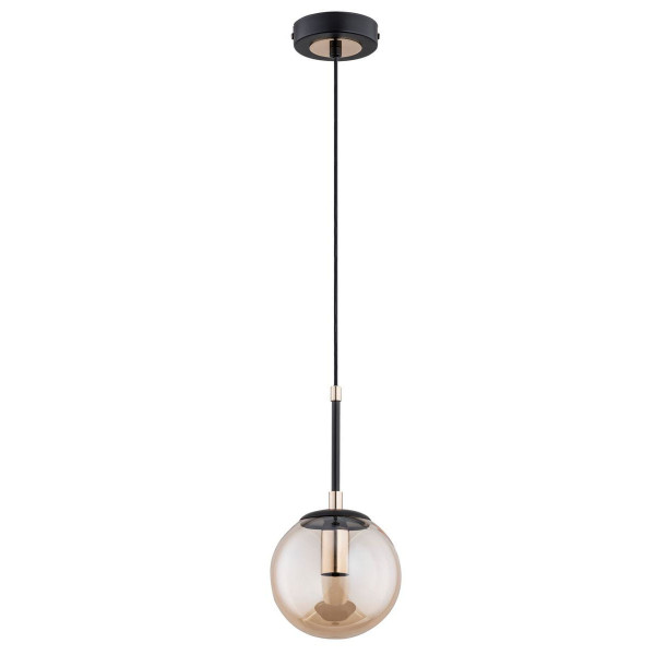 Lampa wisząca czarno-bursztynowa Sebia 1xE14x40W wym: 90x15x15 cm Alfa 974087