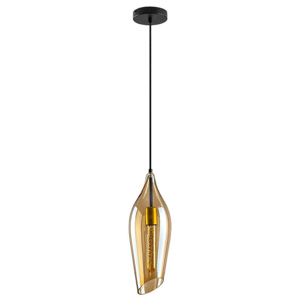 Lampa wisząca czarno-bursztynowy Bellini 1xE27x60W Rabalux 953238