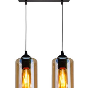 Lampa wisząca czarno-bursztynowy BISTRO 2xE27x40W Candellux 924236 Lampa wisząca czarno-bursztynowy BISTRO 2xE27x40W Candellux 924236