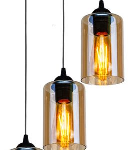 Lampa wisząca czarno-bursztynowy BISTRO 3xE27x40W Candellux 924128 Lampa wisząca czarno-bursztynowy BISTRO 3xE27x40W Candellux 924128