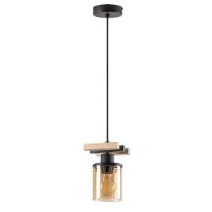 Lampa wisząca czarno-bursztynowy Niylah 1xE27x40W Rabalux 952601 Lampa wisząca czarno-bursztynowy Niylah 1xE27x40W Rabalux 952601