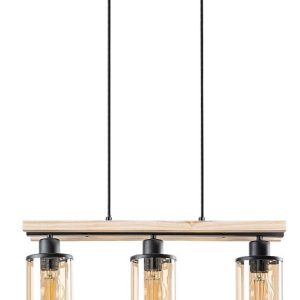Lampa wisząca czarno-bursztynowy Niylah 3xE27x40W Rabalux 851030 Lampa wisząca czarno-bursztynowy Niylah 3xE27x40W Rabalux 851030