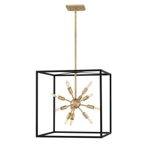 Lampa wisząca czarno-ciepły mosiądz Aros 12xE14x40W Quintiesse 850291 Lampa wisząca czarno-ciepły mosiądz Aros 12xE14x40W Quintiesse 850291