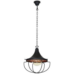 Lampa wisząca czarno-miedziana Danton 1xE27x60W wym: 95x31x31 cm Aldex 856011 Lampa wisząca czarno-miedziana Danton 1xE27x60W wym: 95x31x31 cm Aldex 856011