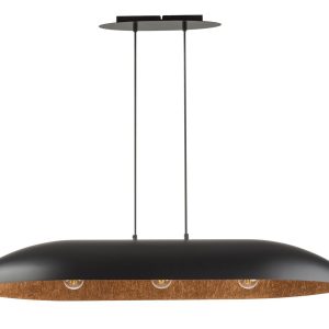 Lampa wisząca czarno-miedziana Gondola 3xE27x15W Sigma Lighting 837977 Lampa wisząca czarno-miedziana Gondola 3xE27x15W Sigma Lighting 837977
