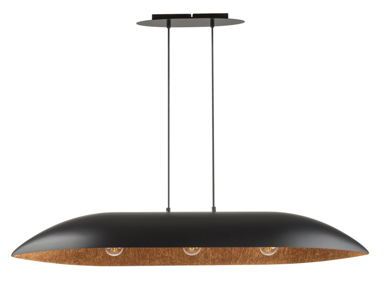 Lampa wisząca czarno-miedziana Gondola 3xE27x15W Sigma Lighting 837977