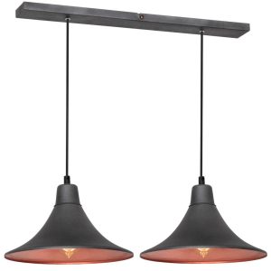 Lampa wisząca czarno-miedziana Nani 2xE27x60W wym: 70x56x25 cm Aldex 855991 Lampa wisząca czarno-miedziana Nani 2xE27x60W wym: 70x56x25 cm Aldex 855991