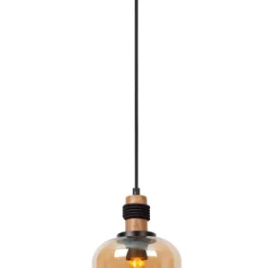Lampa wisząca czarno-miodowy ILONA 1xE27x40W wym: 161x18x18 cm Lucide 850471 Lampa wisząca czarno-miodowy ILONA 1xE27x40W wym: 161x18x18 cm Lucide 850471