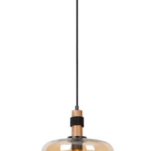 Lampa wisząca czarno-miodowy ILONA 1xE27x40W wym: 162x30x30 cm Lucide 850470 Lampa wisząca czarno-miodowy ILONA 1xE27x40W wym: 162x30x30 cm Lucide 850470