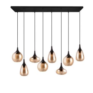 Lampa wisząca czarno-miodowy LUMINA 8xE14x40W wym: 150x121x34,5 cm Trio 851042 Lampa wisząca czarno-miodowy LUMINA 8xE14x40W wym: 150x121x34,5 cm Trio 851042