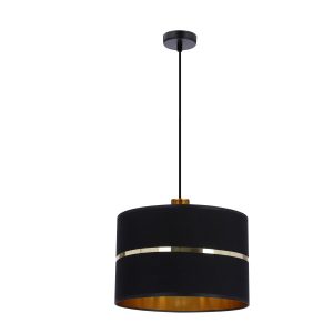 Lampa wisząca czarno-mosiężny Assam 1xE27x60W wym: 105x30x30 cm Candellux 924494 Lampa wisząca czarno-mosiężny Assam 1xE27x60W wym: 105x30x30 cm Candellux 924494