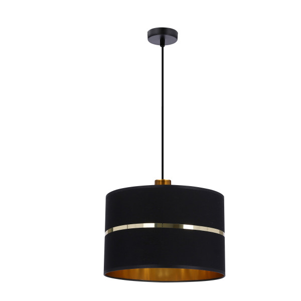 Lampa wisząca czarno-mosiężny Assam 1xE27x60W wym: 105x30x30 cm Candellux 924494