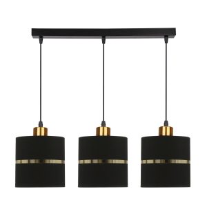 Lampa wisząca czarno-mosiężny Assam 3xE27x60W wym: 90x65x15 cm Candellux 924200 Lampa wisząca czarno-mosiężny Assam 3xE27x60W wym: 90x65x15 cm Candellux 924200